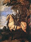 Charles Canvas Paintings - Charles I on Horseback